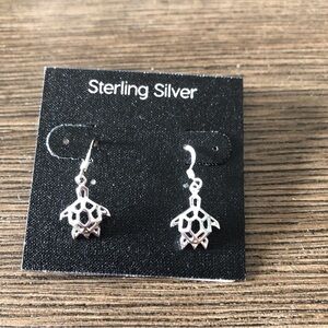 Sterling Sliver geometric turtles fishhook earrings
